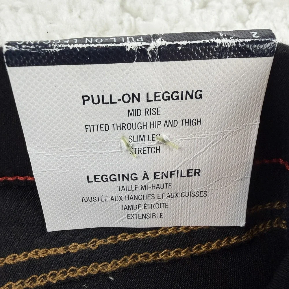 Tommy Hilfiger Jeggings‎ Womens 2 Black Mid Rise Pull On Stretch Denim Pants NWT